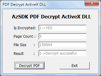 PDF Decrypt ActiveX DLL