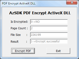 PDF Encrypt ActiveX DLL