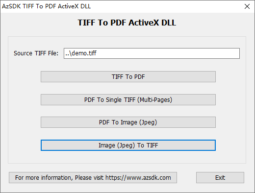 TIFF To PDF ActiveX DLL